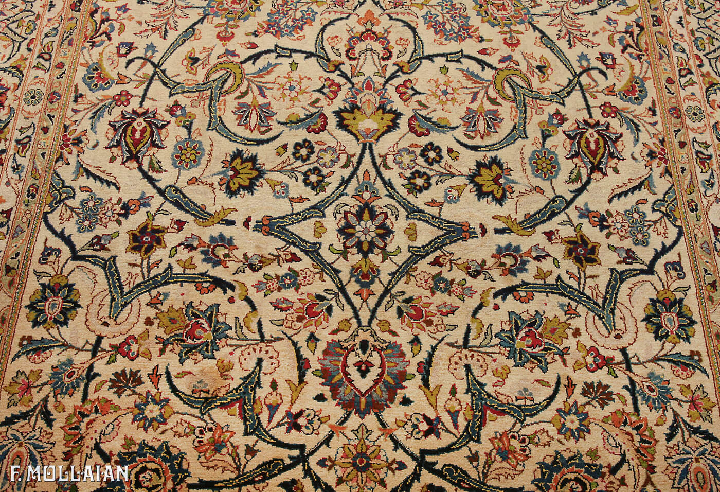 Pair of Antique Persian Kashan Silk “Forutan” Rug n°:51755568
